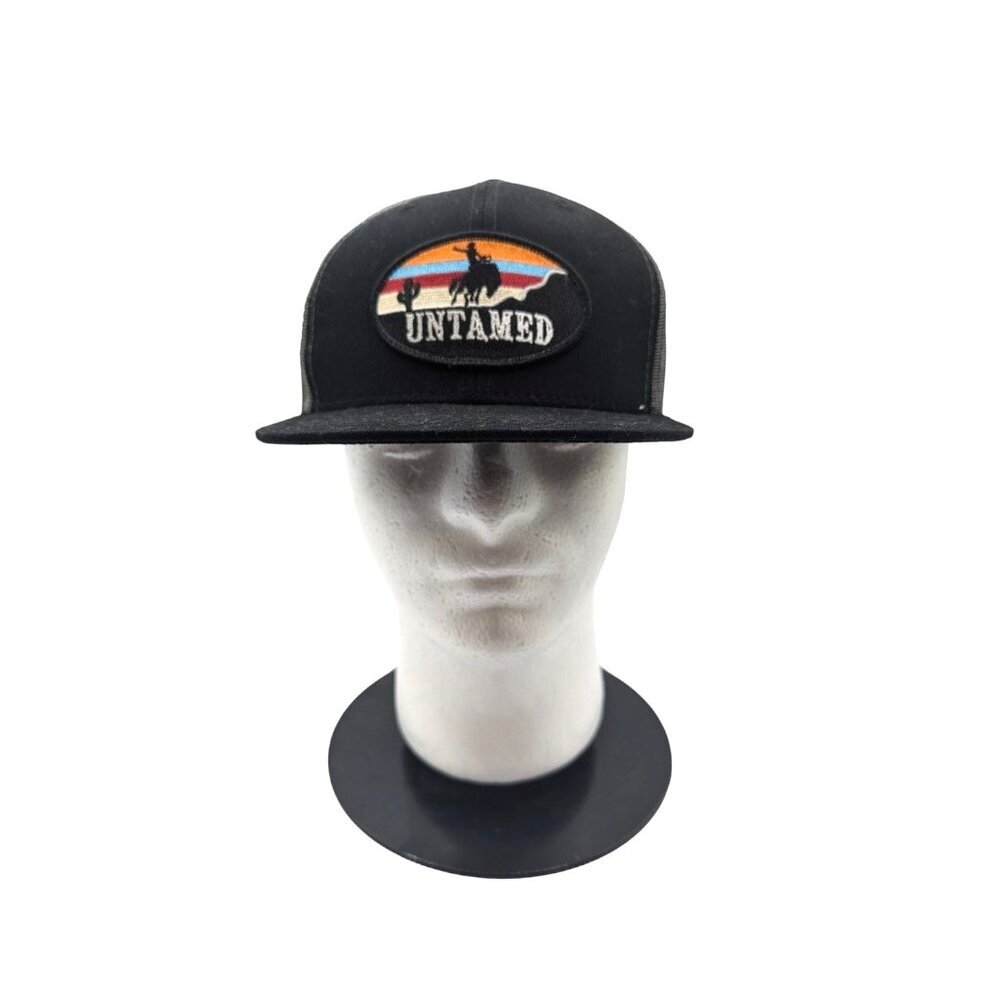 Untamed Black Trucker Hat By Red Dirt Hat Co. Adjustable Mesh Back Embroidered
